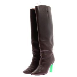 Vêtements Botas marrons com estabilizador verde Marrom
