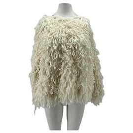 Autre Marque Pull à frange crème "Gabin" Beige