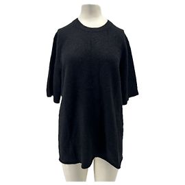 Autre Marque Pull manches courtes noire "Raven" Noir