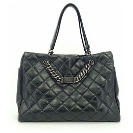 Chanel Chain Tote and Shoulder Bag Black