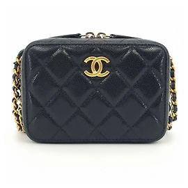 Chanel Bolsa de câmera Caviar Small Preto
