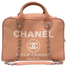 Chanel Deauville Bowling Bag Pink Internal Chip Version Pink