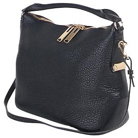 Burberry Borsa hobo in pelle nera Nero