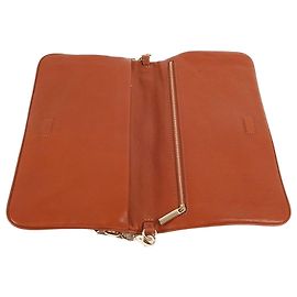 Tory Burch Bolsa de Ombro Amanda Brown Clutch Marrom