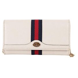 Gucci GG Ophidia White Chain Long Wallet White