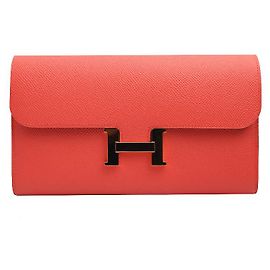 Hermès Constance Long Wallet Rose Jaipur Epsom Gold Hardware Golden
