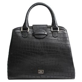 Armani Black Wani Texture Tote Bag Black
