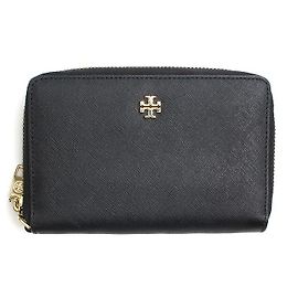 Tory Burch Black Saffiano Leather Wallet Black