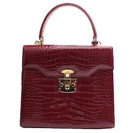 Gucci Sac à main et à épaule Wani bordeaux Rouge