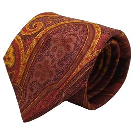 Etro Gravata de seda com padrão Paisley Multicor