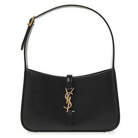 Saint Laurent Borsa hobo piccola con monogramma nera: Nero