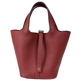 Hermès Picotin PM Picotin Lock Rouge Ash Gold Hardware stamp New Full Set Golden