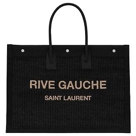 Saint Laurent Grande Borsa Tote Ghosy Nera a Coste Nero