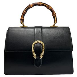 Gucci Bolsa tote grande com alça de bambu Dionysus Preto