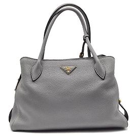 Prada Borsa Tote e Borsa a Spalla in Vitello Daino Marrone