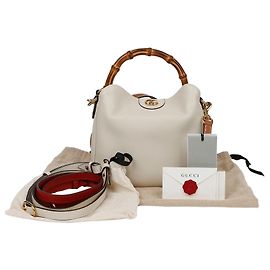 Gucci Diana Small Tote Shoulder Bag White
