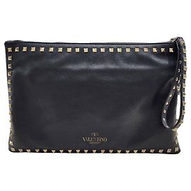Valentino Pochette Garavani Rockstud Grande Noir
