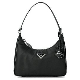 Prada Borsa hobo in Saffiano Re-Nylon Nero