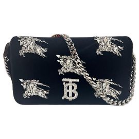 Burberry Borsa a spalla piccola in cristallo Nero