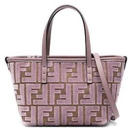 Fendi Mini borsa in jacquard di velluto Rosa