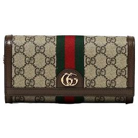 Gucci Ophidia Chain Wallet Brown