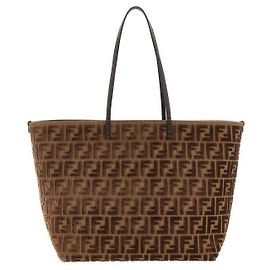Fendi Gran Bolsa Shopper de Jacquard Castaño