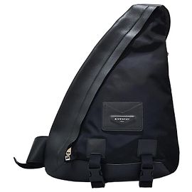Givenchy Logo Patch One Shoulder Sling Bag Black