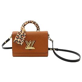 Louis Vuitton Epi Top Handle Twist MM Marrone Marrone