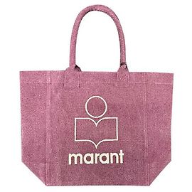 Isabel Marant YENKY Logo bestickte Einkaufstasche Pflaume Lila