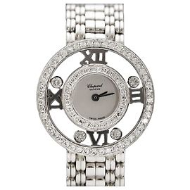 Chopard Boîtier en or blanc diamant heureux Doré