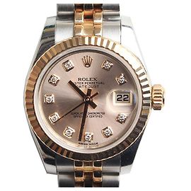 Rolex Lady Datejust en or rose combiné Doré