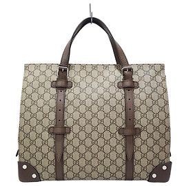 Gucci GG Supreme große Tragetasche Braun