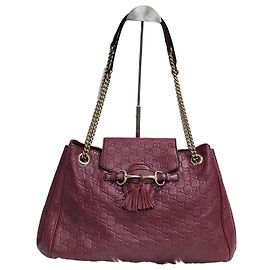 Borsa a Spalla Gucci Shima Emily Chain Rosso