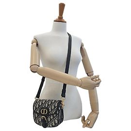 Dior Bolsa Bobby Oblique Pequena Crossbody Branco