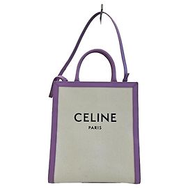 Céline Vertical Cabas Small Tote and Shoulder Bag Purple