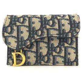 Dior Tarjetero Saddle Azul