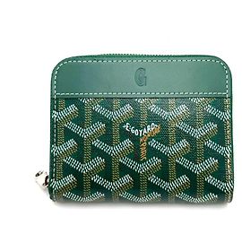 Goyard Matinon Zip Wallet PM Green Condition Green