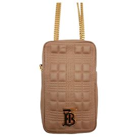 Burberry Mini bolsa Rolla Pouch Camelo Marrom