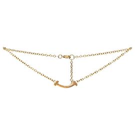 Tiffany & Co Bracelet T-Smile Mini en Or Doré