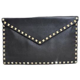 Valentino Clutch Envelope Rockstud Preto