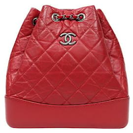 Chanel Red Gabrielle Backpack Red