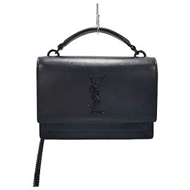 Saint Laurent Mini sac à bandoulière Sunset Chain Noir