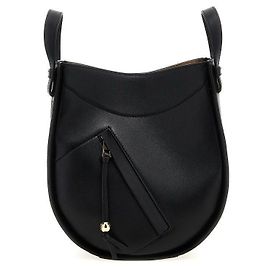 Loewe Borsa Hammock Slice in vitello lucido Nero
