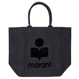 Isabel Marant Bolsa de mano de algodón Negro
