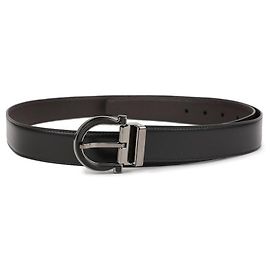 Salvatore Ferragamo Reversible Gancini-Gürtel Schwarz