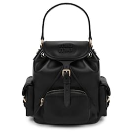 Miu Miu Leather Backpack Black