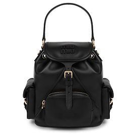 Miu Miu Lederrucksack Schwarz
