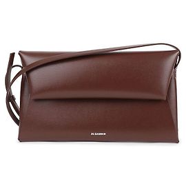 Jil Sander Piccola borsa a spalla piegata Marrone