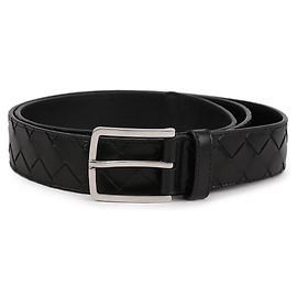 Bottega Veneta Intrecciato Gürtel Schwarz