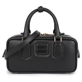 Miu Miu Bolsa tote de couro para mulheres Preto